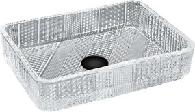 Mexen Akra chiuvetă de sticlă montată pe blat 46 x 33 cm, transparentă - 24024600