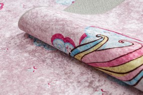 JUNIOR 51855.804 covor lavabil Inorog, nori pentru copii anti-alunecare - roz - SECUNDAR-COTATI PRODUSUL