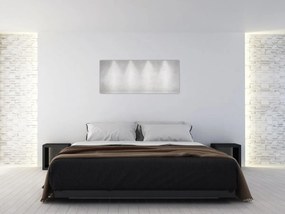 Tablou - Perete de beton cu lumini (120x50 cm)