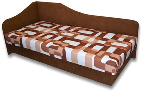 Pat de o persoană (canapea) 80 cm Lady 87 (maro 13 + Gusto 11) (S). 793111