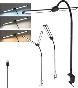 Brilagi - Lampă de birou LED reglabilă USB VARIO LED/14W/5V 3000-6000K neagră
