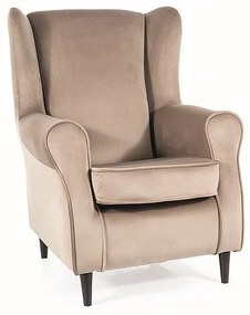 Fotoliu  Baron Tapitat Catifea Bej Bluvel 40