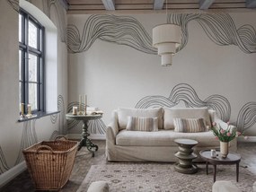 Fototapet, Stripes by Hand, Graphite, Rebel Walls