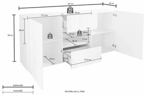 Comodă ARIA antracit