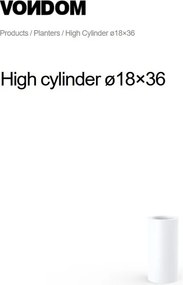 Ghiveci plante design decorativ modern interior / exterior HIGH CYLINDER mini 18x36cm