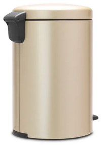 Cos de gunoi cu pedala Brabantia NewIcon 1003205, 20 L, Inchidere lina, Baza antiderapanta, Auriu metalic