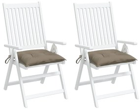 Perne de scaun, 2 buc., gri taupe, 40 x 40 x 7 cm, textil 2, Gri taupe, 40 x 40 x 7 cm
