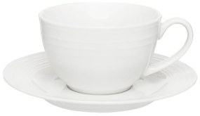 Set servire ceai sau cafea, 12 piese, 6 persoane, alb, Linea
