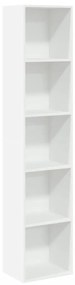 857885 vidaXL Bibliotecă, alb, 40x30x189 cm, lemn prelucrat