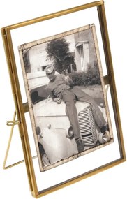 Ramă foto aurie cu picior de susținere din metal 10x15 cm – Rex London