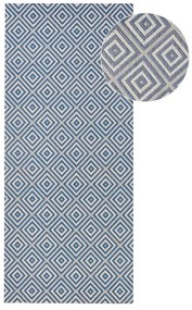 Covor de exterior NORTHRUGS Karo, 80 x 200 cm, albastru