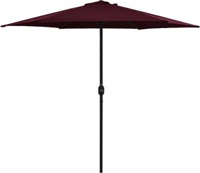 vidaXL Umbrelă soare de grădină stâlp aluminiu roșu bordo 270x246 cm