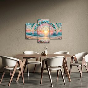 Tablou – Mozaic al soarelui la apus (90x60 cm)