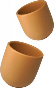 Pahar Cafea Novum (Ocru Galben Pal, 250ml) Gresie Glazurata Manual MARO MAT