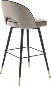 Set de 2 scaune de bar design modern Cliff, greige 113711 HZ