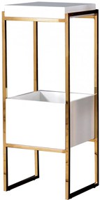Consola Rodez II alb/gold – H83 cm