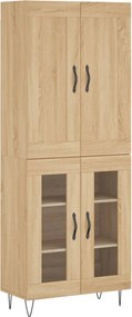 vidaXL Dulap înalt, stejar sonoma, 69,5x34x180 cm, lemn compozit