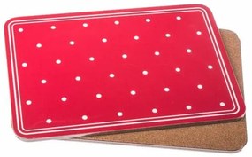 Suport farfurie Buline roșu, 29 x 21 cm, set 2 buc.