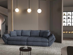Canapea extensibilă dumonde cu ladă de depozitare si sezut confortabil din spuma high-density, Loana Enjoy Antracit 300x100 cm