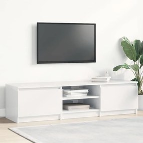 vidaXL Dulap TV, alb extralucios, 140x40x35,5 cm, lemn prelucrat