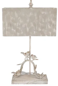 Lampa Shabby Chic Birds metal si rasina h 63 cm
