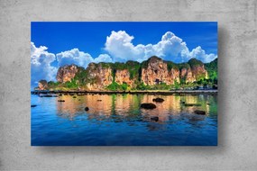 Tapet Premium Canvas - Reflexia din apa pe plaja din Thailanda