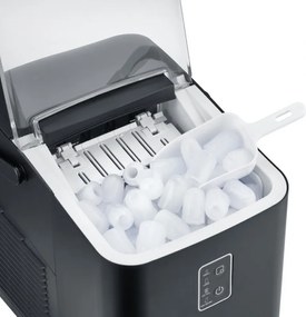 Masina de facut cuburi de gheata Caso IceChef Compact 3401, 120 W, 1 l, 12 kg/24 h, 2 dimensiuni, Autocuratare, Cu compresor, Negru mat