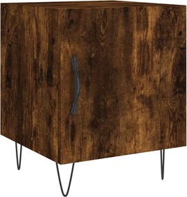 vidaXL Noptieră, stejar fumuriu, 40x40x50 cm, lemn compozit