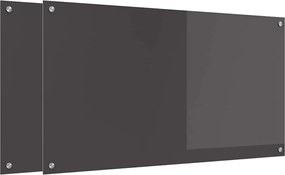 vidaXL Panou de bucătărie 2 pcs Gri închis 110 x 60 cm