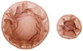 Cutii de depozitare pentru copii roz-deschis 2 buc. din material textil ø 30x20 cm Bambie Vintage Nude – Lorena Canals