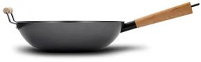 Tigaie wok 32 cm din otel carbon Cantonese NAVA NV 166 013