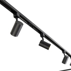 Sistem de șine inteligent negru monofazat 10 lumini inclusiv Wifi GU10 - Jeana