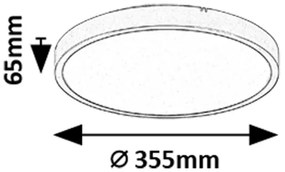 Plafonieră LED pentru baie Rabalux 71437 ALENZO LED/24W/230V IP44 negru