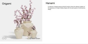 Ghiveci plante design decorativ modern exterior/interior ORIGAMI HANAMI 23x23x25cm