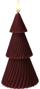 Lumânare copac roșu cu LED, 1x LED, 8,5 x 15 cm, 2x AAA