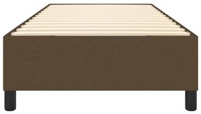Cadru de pat box spring, maro inchis, 90x190 cm, textil Maro inchis, 35 cm, 90 x 190 cm