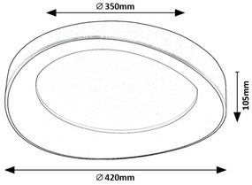 Lustra LED aplicata design circular Iliana 42cm