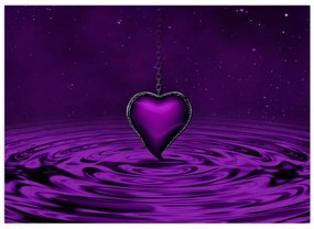 Tablou ci inima violetă (70x50 cm)