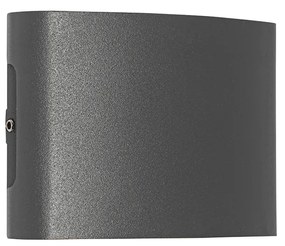 Lampă de perete exterioară gri închis cu LED 4 lumini IP54 - Silly
