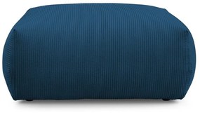 Taburet albastru închis cu tapițerie din catifea reiată Voltaire – Bobochic Paris