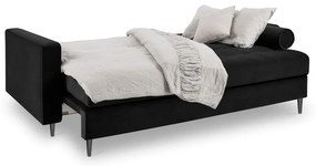 Canapea extensibilă din catifea Milo Casa Santo, negru