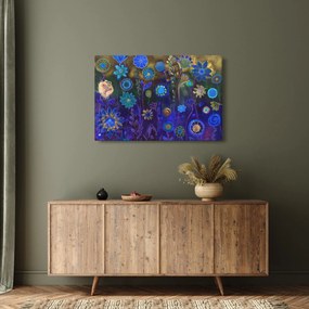 Tablou - Flori albastru închis (90x60 cm)