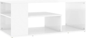 vidaXL Măsuță de cafea, alb extralucios, 100x50x40 cm, lemn prelucrat