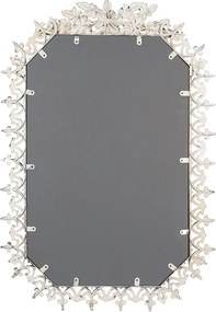 Oglinda de perete, bej, din metal, aspect vintage, 63x93 cm