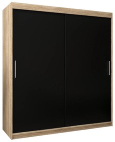 Dulap de haine 180 cm Toki (stejar sonoma + negru mat). 1064843