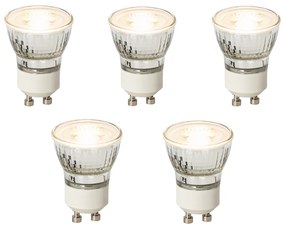 Set de 5 Becuri LED GU10 Reglabile 35mm 3W 220 lm 2700K