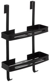 Raft pentru dus, doua nivele, negru, 32,5 x 16 x 60 cm