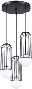 Sollux Lighting Brina lampă suspendată 3x8 W negru SL.1336