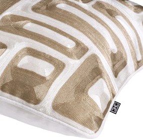 Perna decorativa design LUX Cerva 50x50cm, bej/ alb