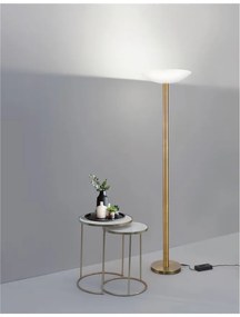 Lampadar LED / Lampa de podea moderna Rocco nickel/alb NVL-9020301